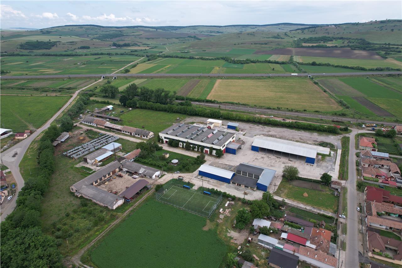 Proprietate industriala 5200mp cu 3,1 ha teren intravilan, in Miercurea Sibiului